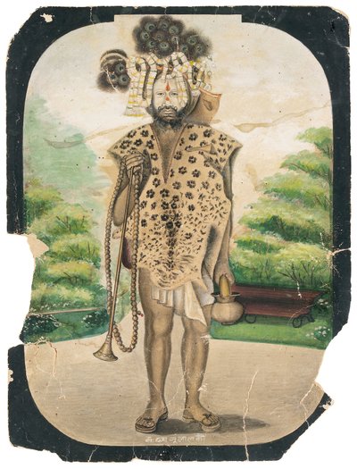 Egy vándorló szadhu, 1900 körül (papíron átlátszatlan wc) alkotó: Chajju Lal